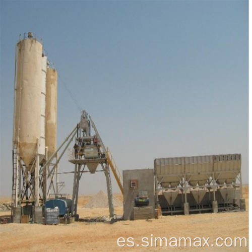 Exportación a Mali HZS90 Planta de lotes de concreto estacionarios